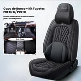 [BLACK NOVEMBER] Kit Capas de Bancos + Kit Tapetes de Luxo  | Completo para Bancos Dianteiros e Traseiros Sob Medida