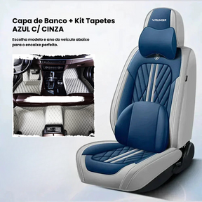 [BLACK NOVEMBER] Kit Capas de Bancos + Kit Tapetes de Luxo  | Completo para Bancos Dianteiros e Traseiros Sob Medida